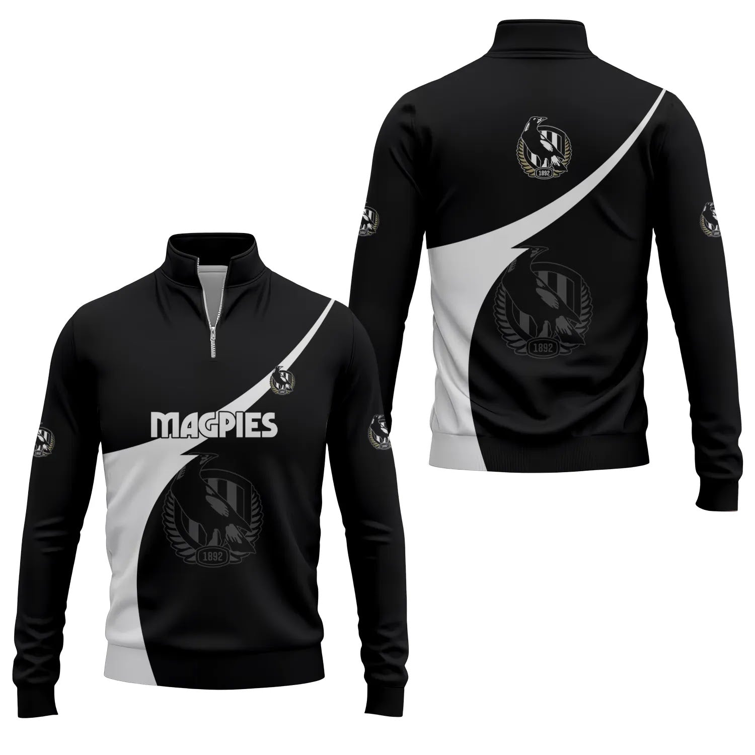 Collingwood Magpies Quarter-zip Pullover SC038