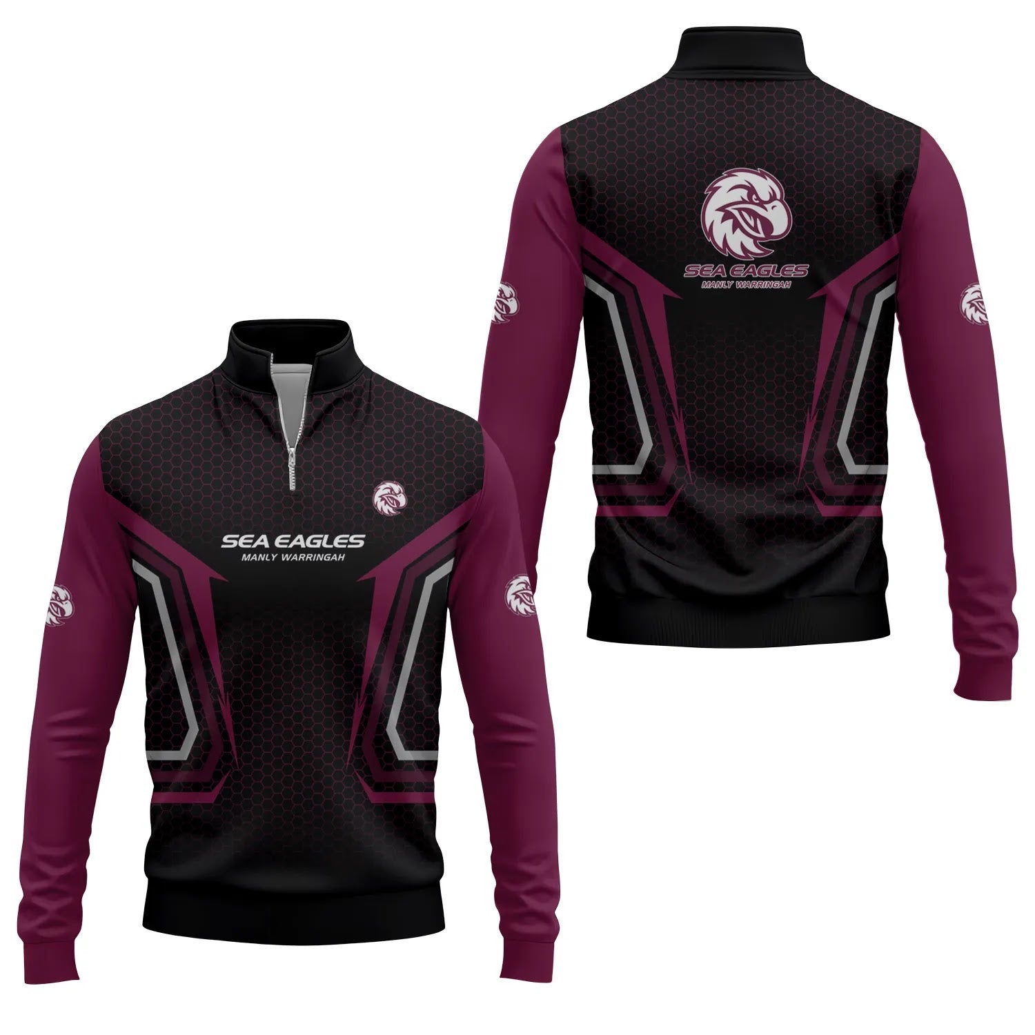 Manly Warringah Sea Eagles Quarter-zip Pullover SC075