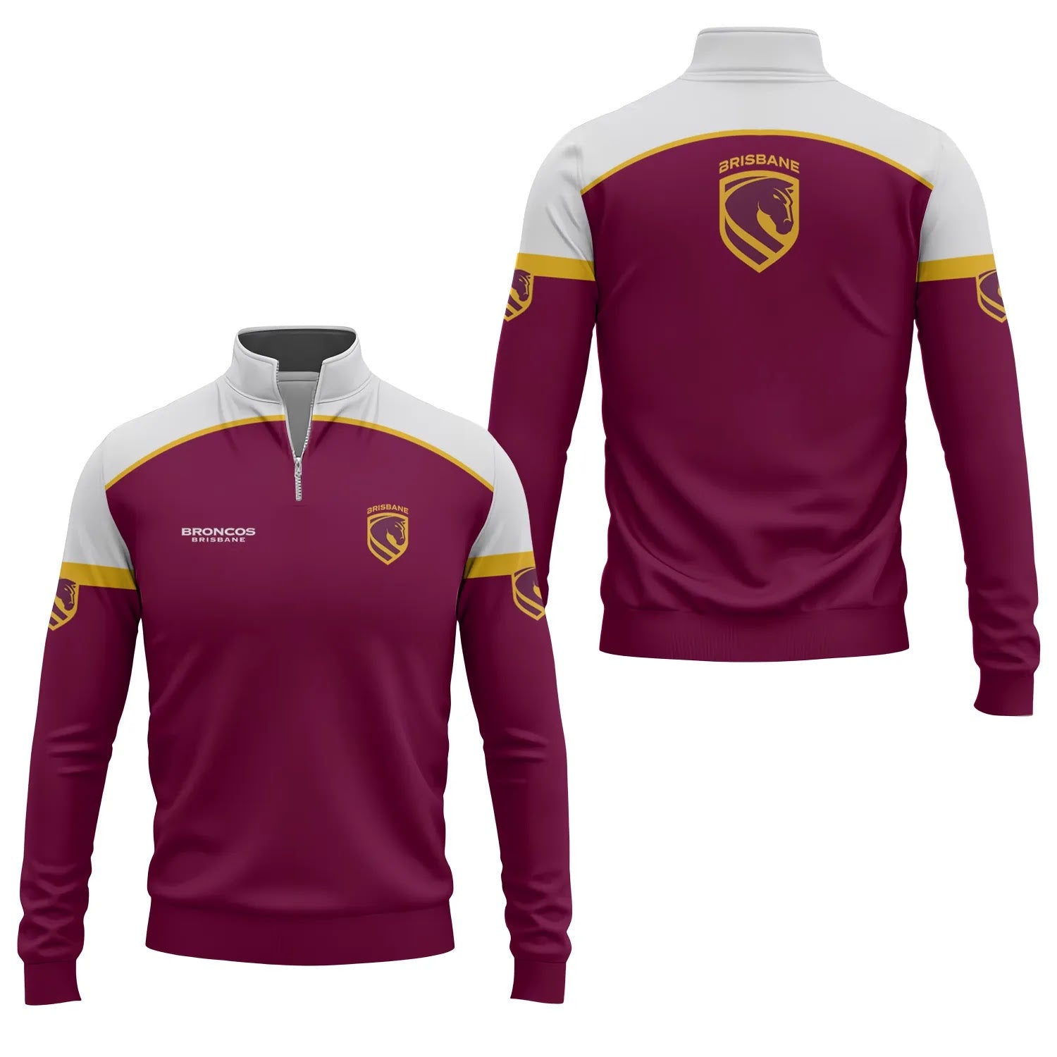 Brisbane Broncos Quarter-zip Pullover SC087