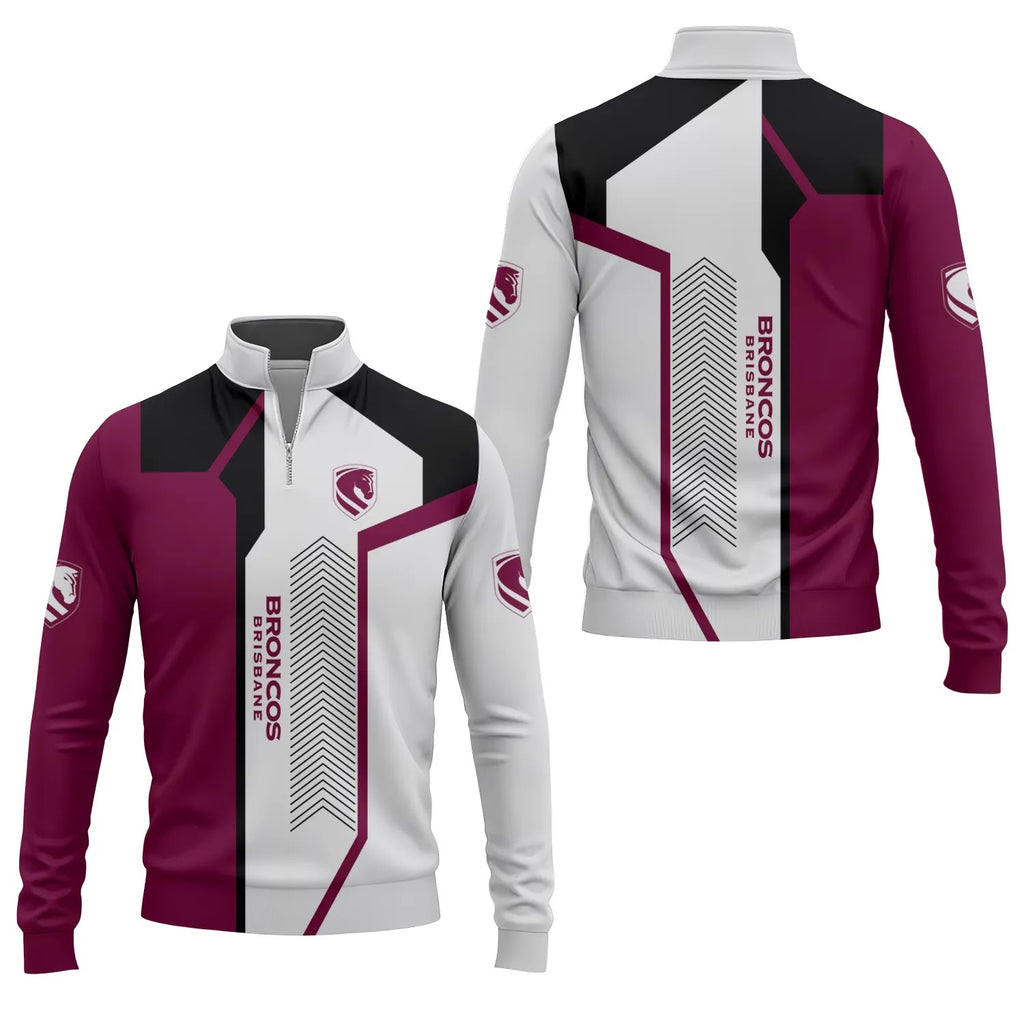 Brisbane Broncos Quarter-zip Pullover SC065