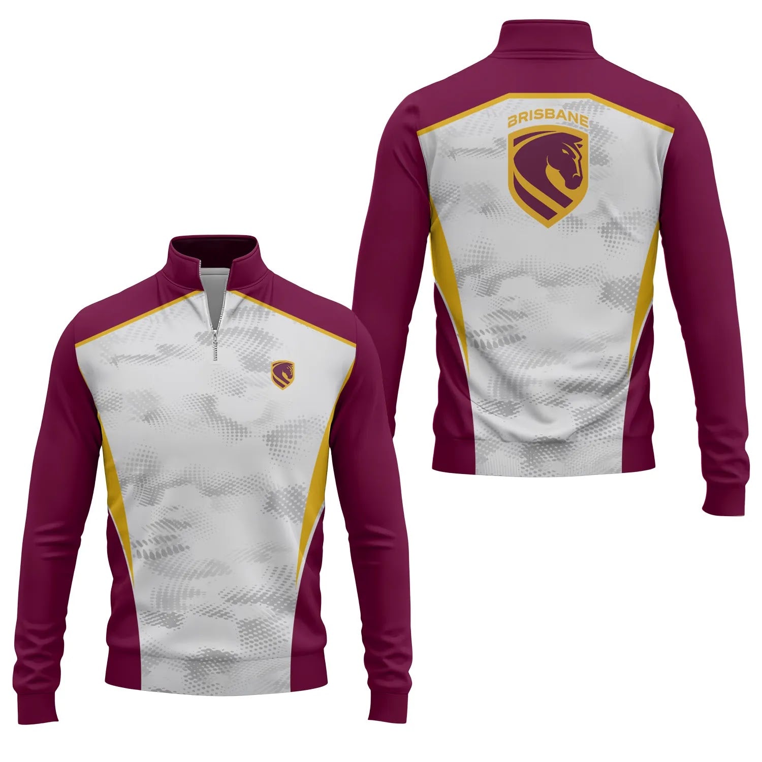 Brisbane Broncos Quarter-zip Pullover SC081