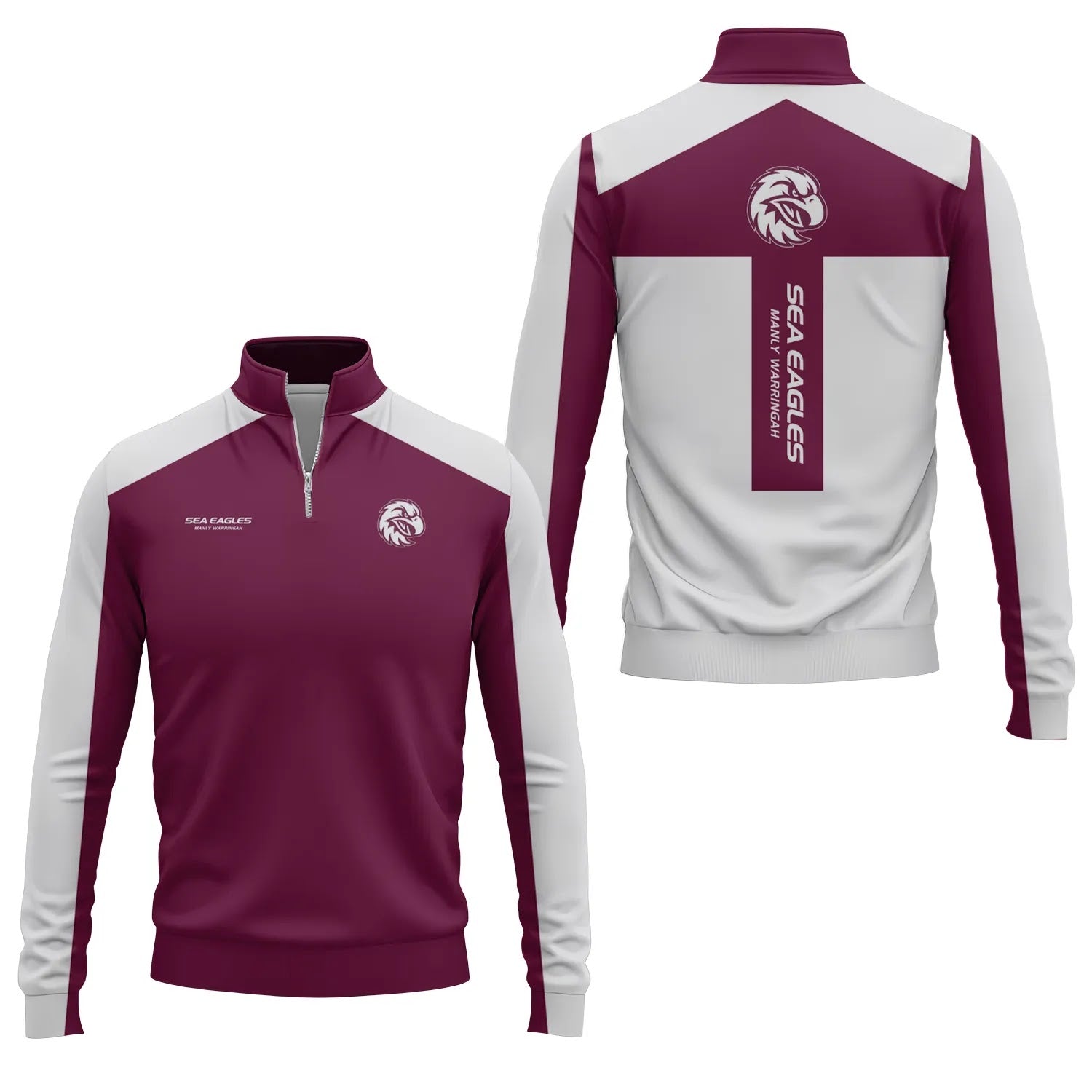 Manly Warringah Sea Eagles Quarter-zip Pullover SC008