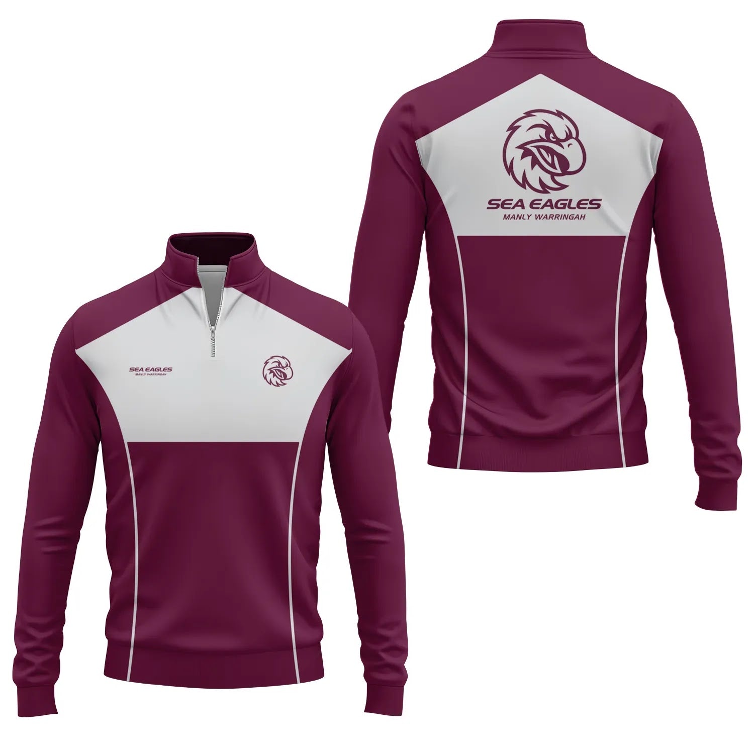 Manly Warringah Sea Eagles Quarter-zip Pullover SC028