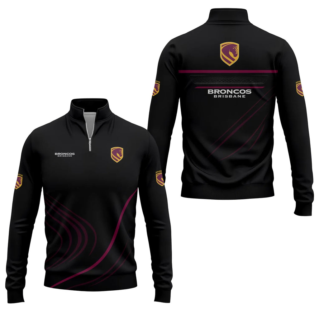 Brisbane Broncos Quarter-zip Pullover SC024