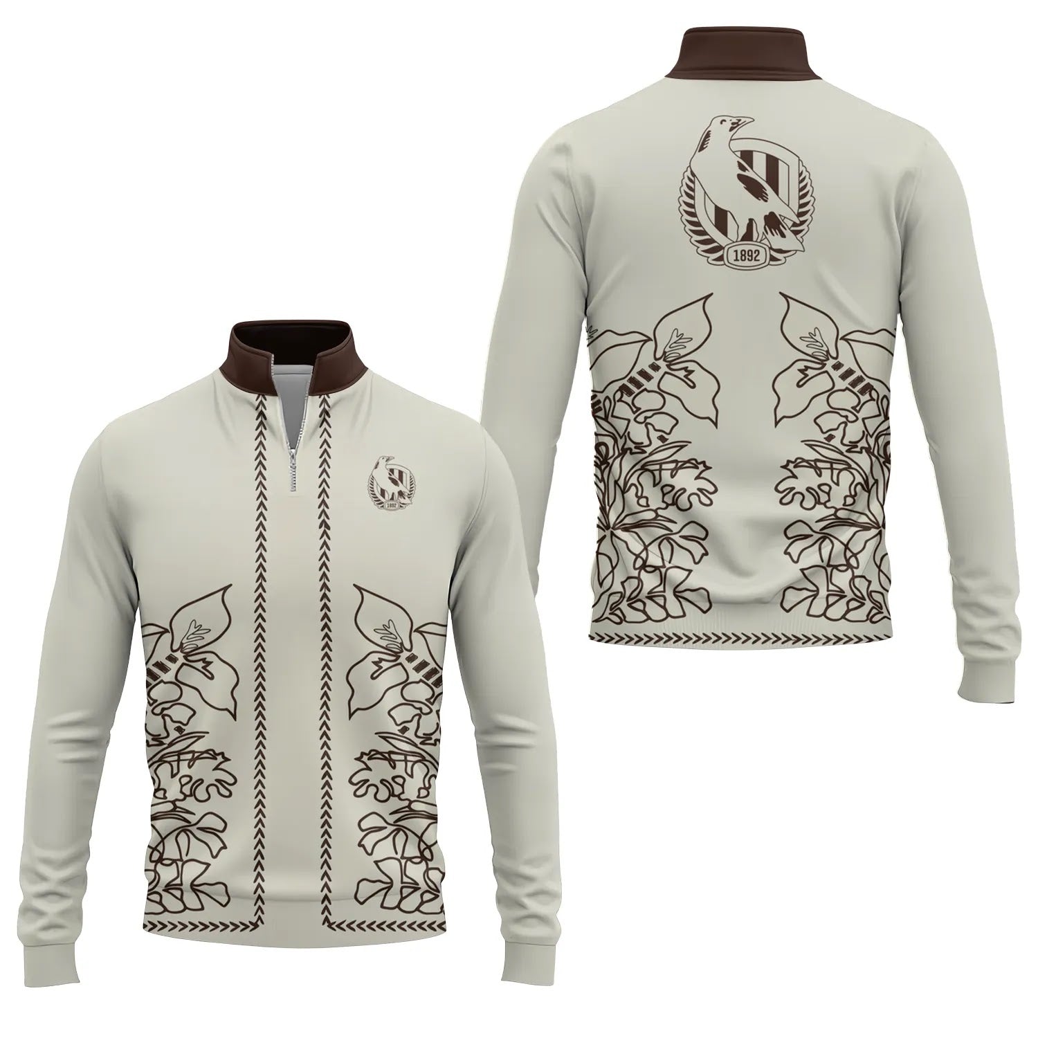 Collingwood Magpies Quarter-zip Pullover SHW064