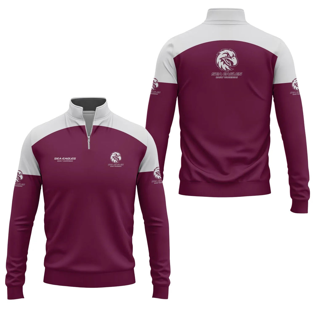 Manly Warringah Sea Eagles Quarter-zip Pullover SC087