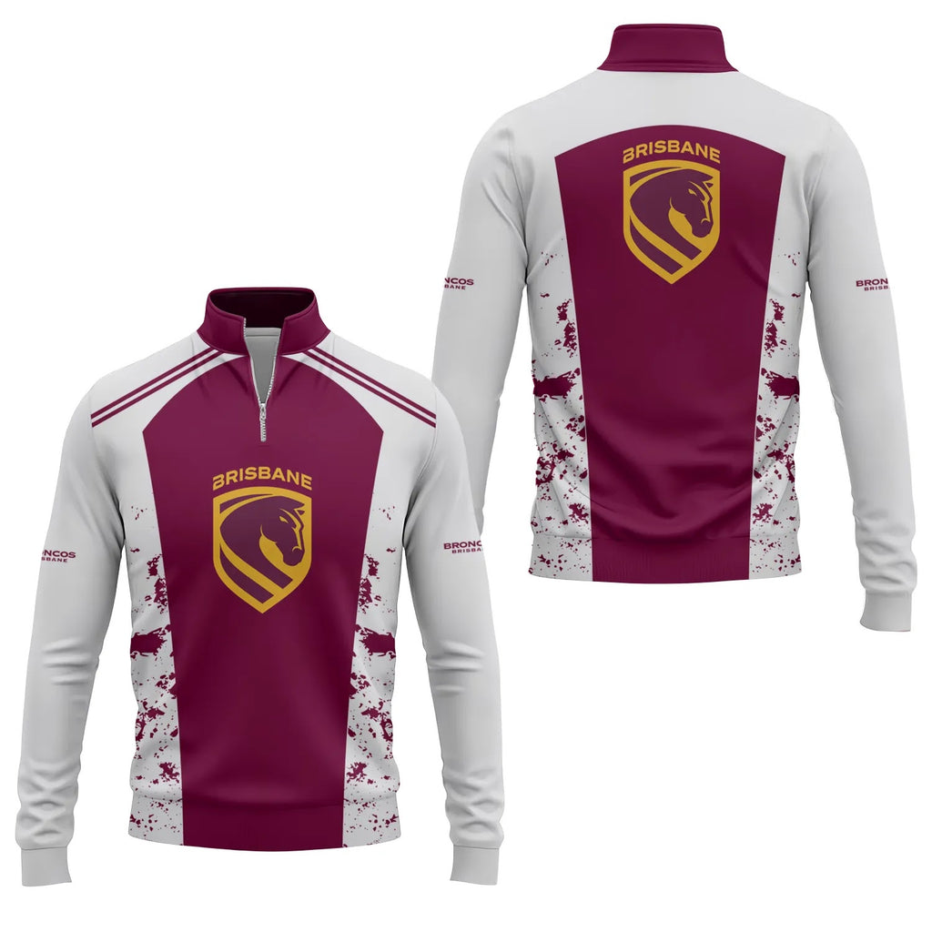 Brisbane Broncos Quarter-zip Pullover SC089