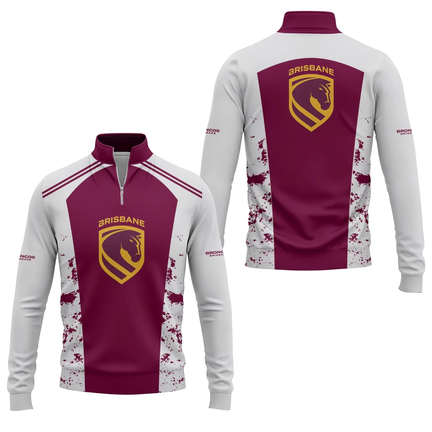 Brisbane Broncos Quarter-zip Pullover SC089