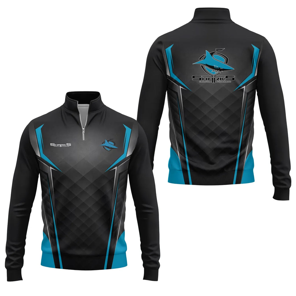 Cronulla-Sutherland Sharks Quarter-zip Pullover SC074