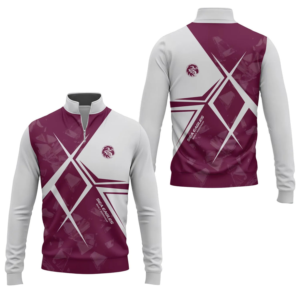 Manly Warringah Sea Eagles Quarter-zip Pullover SC060