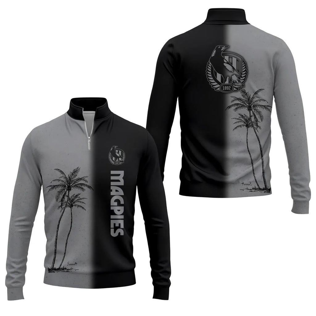 Collingwood Magpies Quarter-zip Pullover SHW037