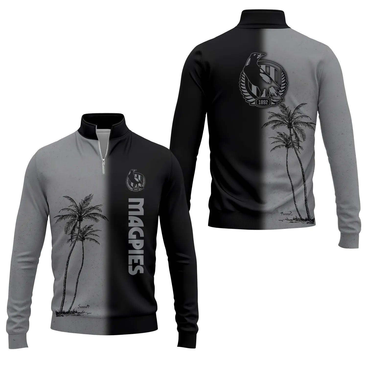 Collingwood Magpies Quarter-zip Pullover SHW037