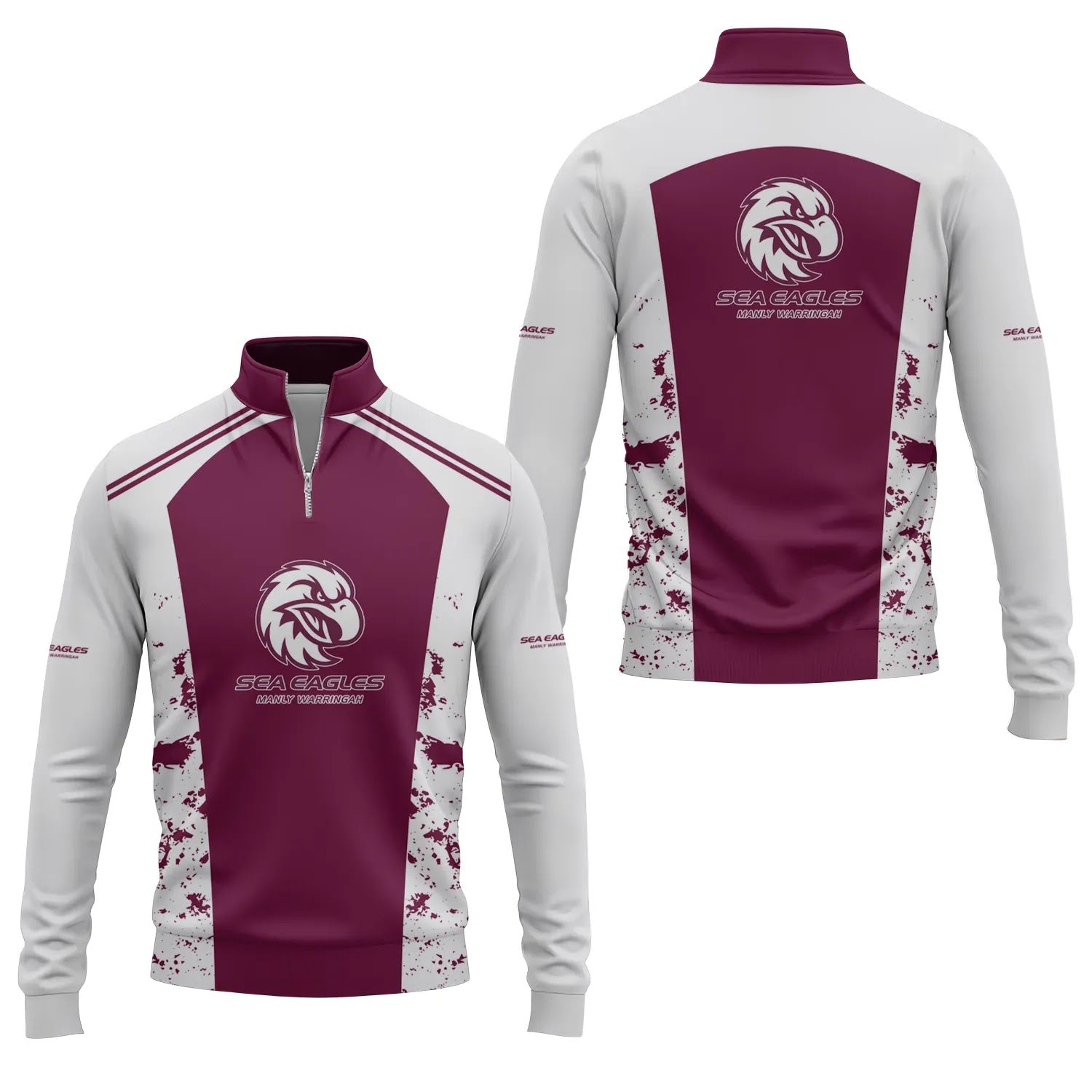Manly Warringah Sea Eagles Quarter-zip Pullover SC089
