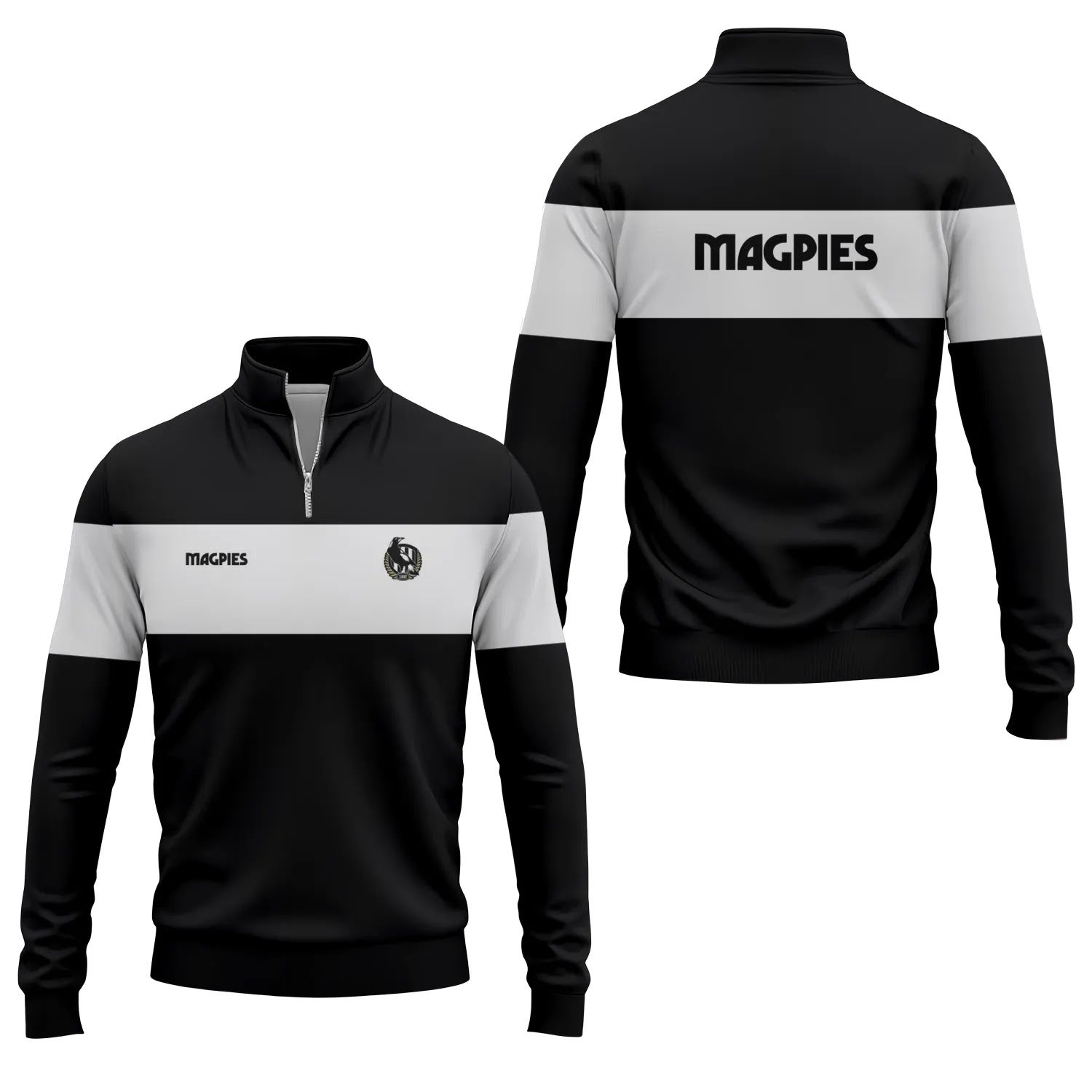 Collingwood Magpies Quarter-zip Pullover SC046