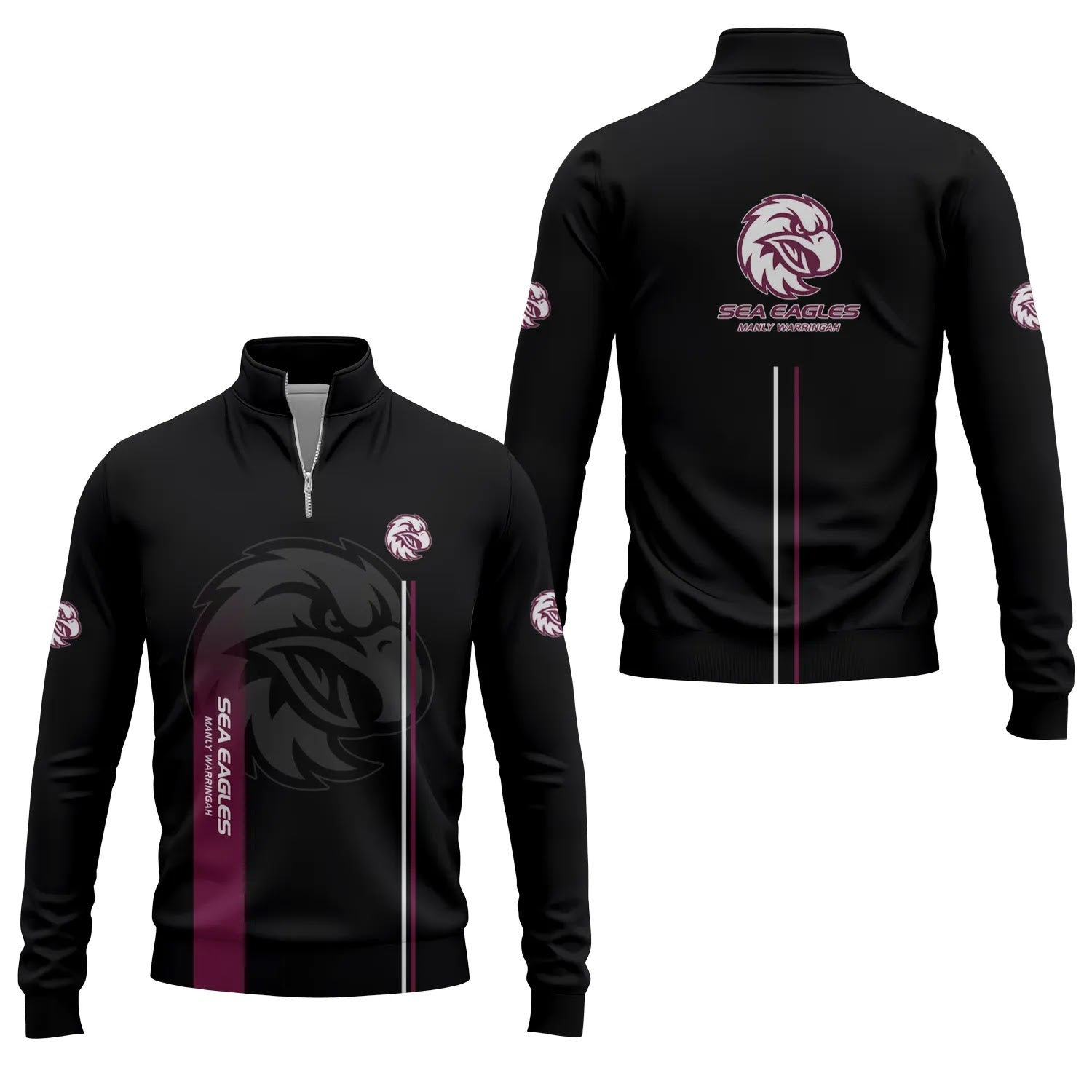 Manly Warringah Sea Eagles Quarter-zip Pullover SC077
