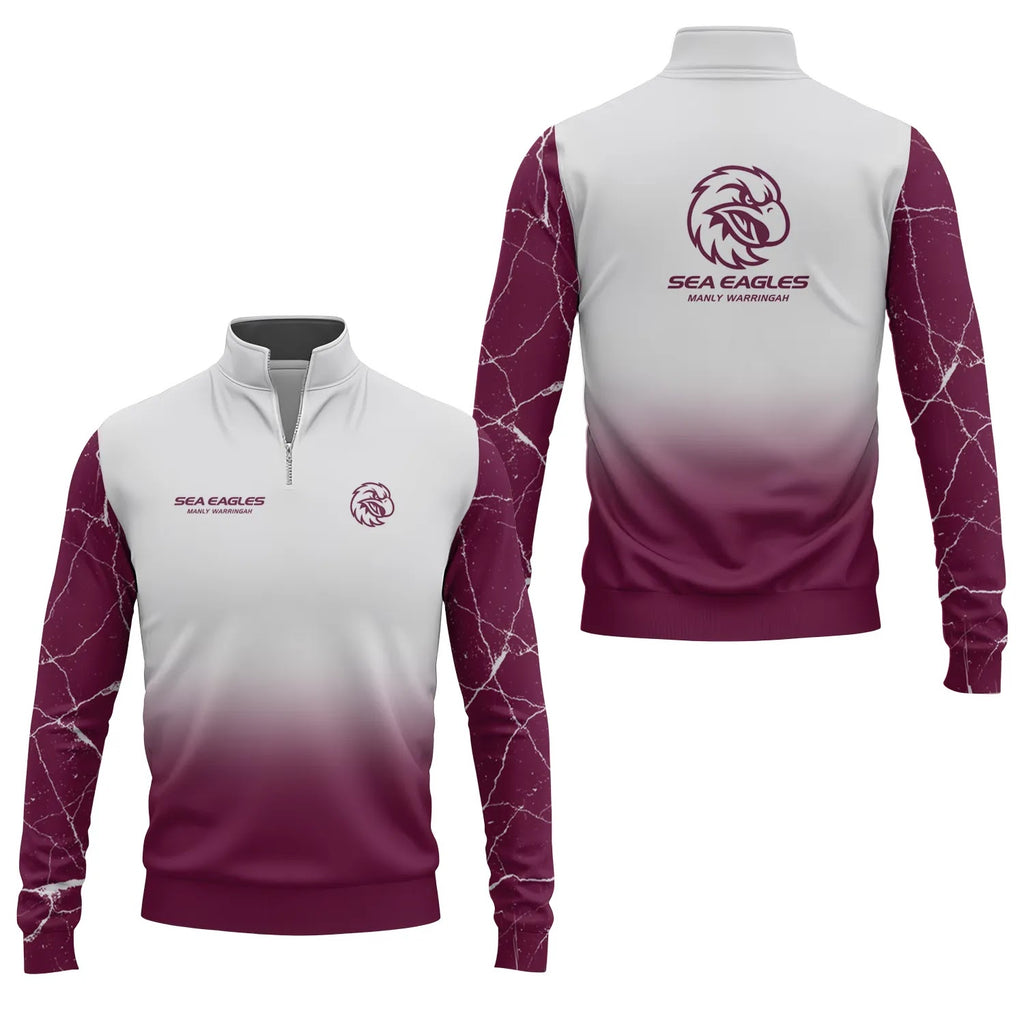 Manly Warringah Sea Eagles Quarter-zip Pullover SC120