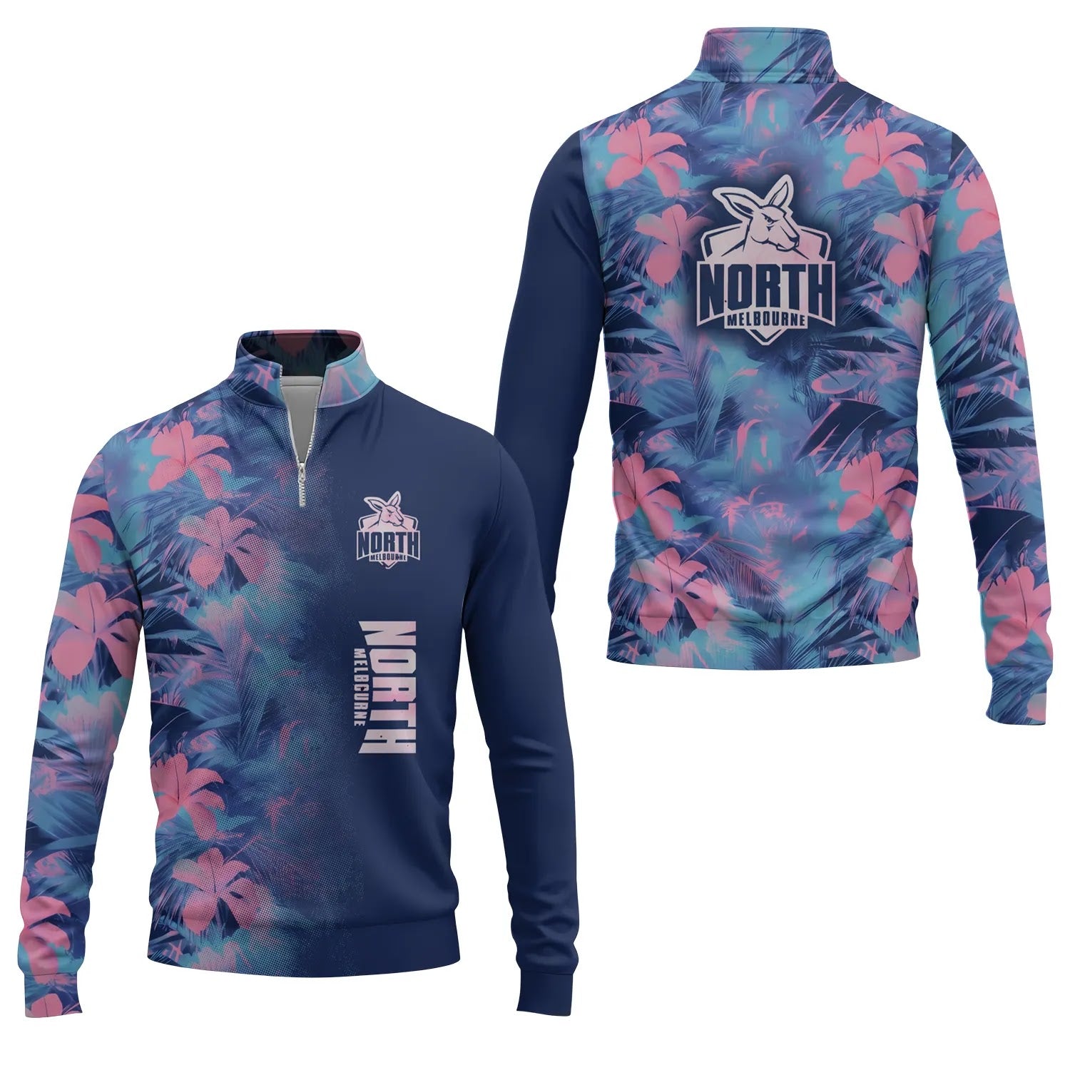 North Melbourne Kangaroos Quarter-zip Pullover SHW054