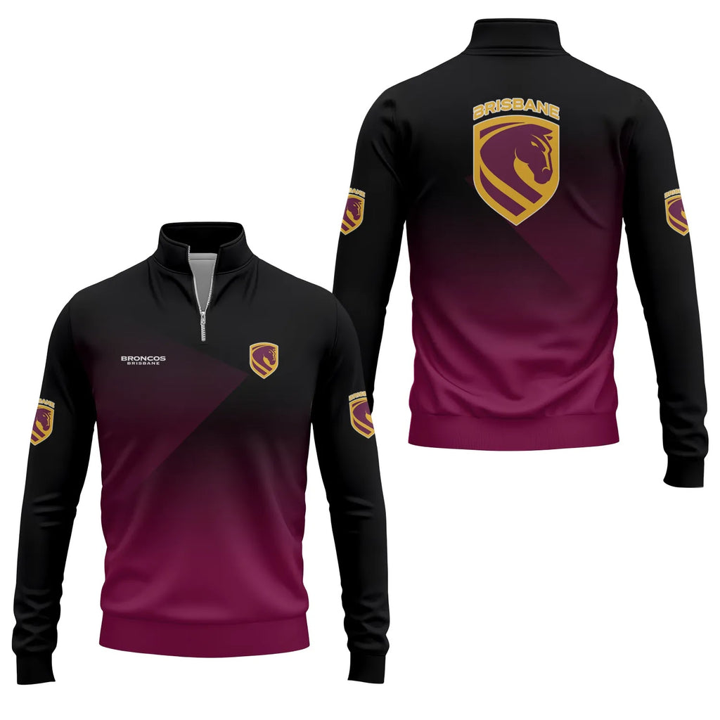 Brisbane Broncos Quarter-zip Pullover SC012