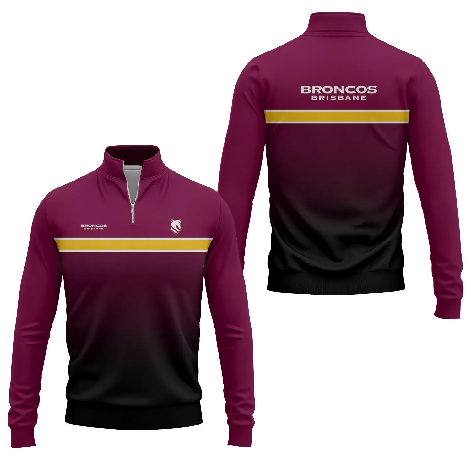 Brisbane Broncos Quarter-zip Pullover SC050