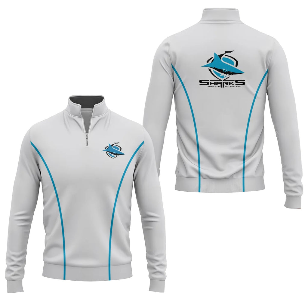 Cronulla-Sutherland Sharks Quarter-zip Pullover SC025