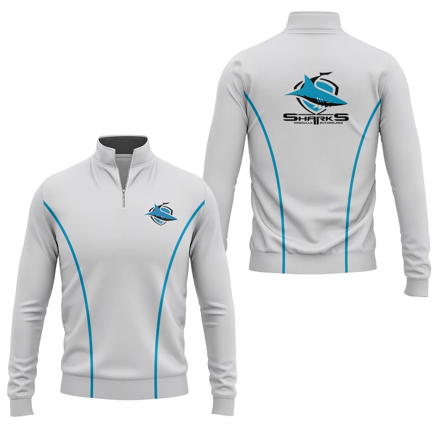 Cronulla-Sutherland Sharks Quarter-zip Pullover SC025