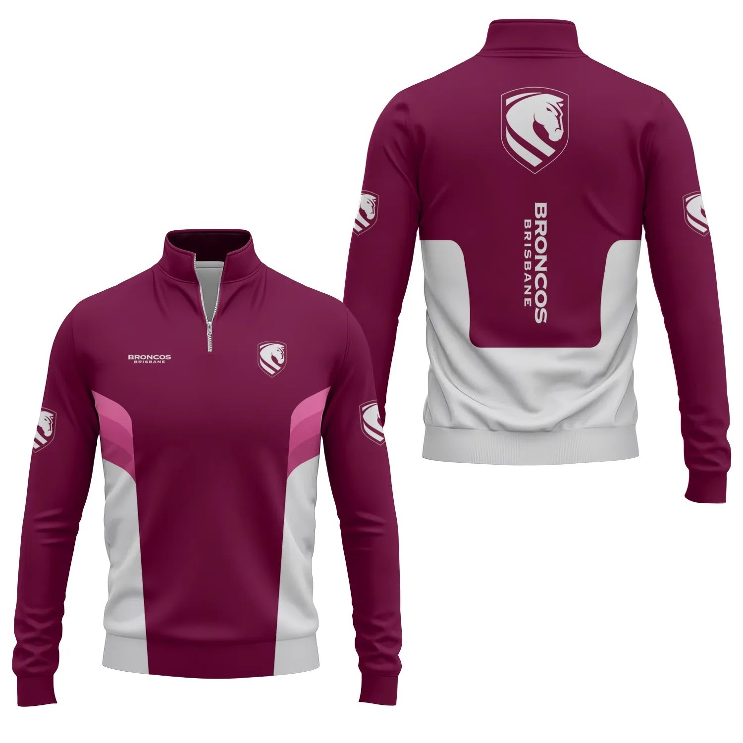 Brisbane Broncos Quarter-zip Pullover SC043
