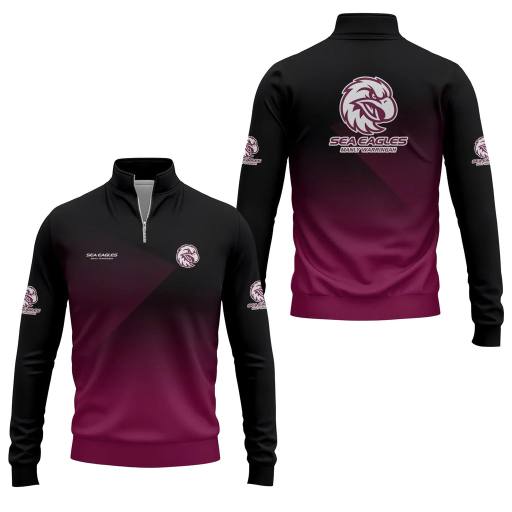 Manly Warringah Sea Eagles Quarter-zip Pullover SC012
