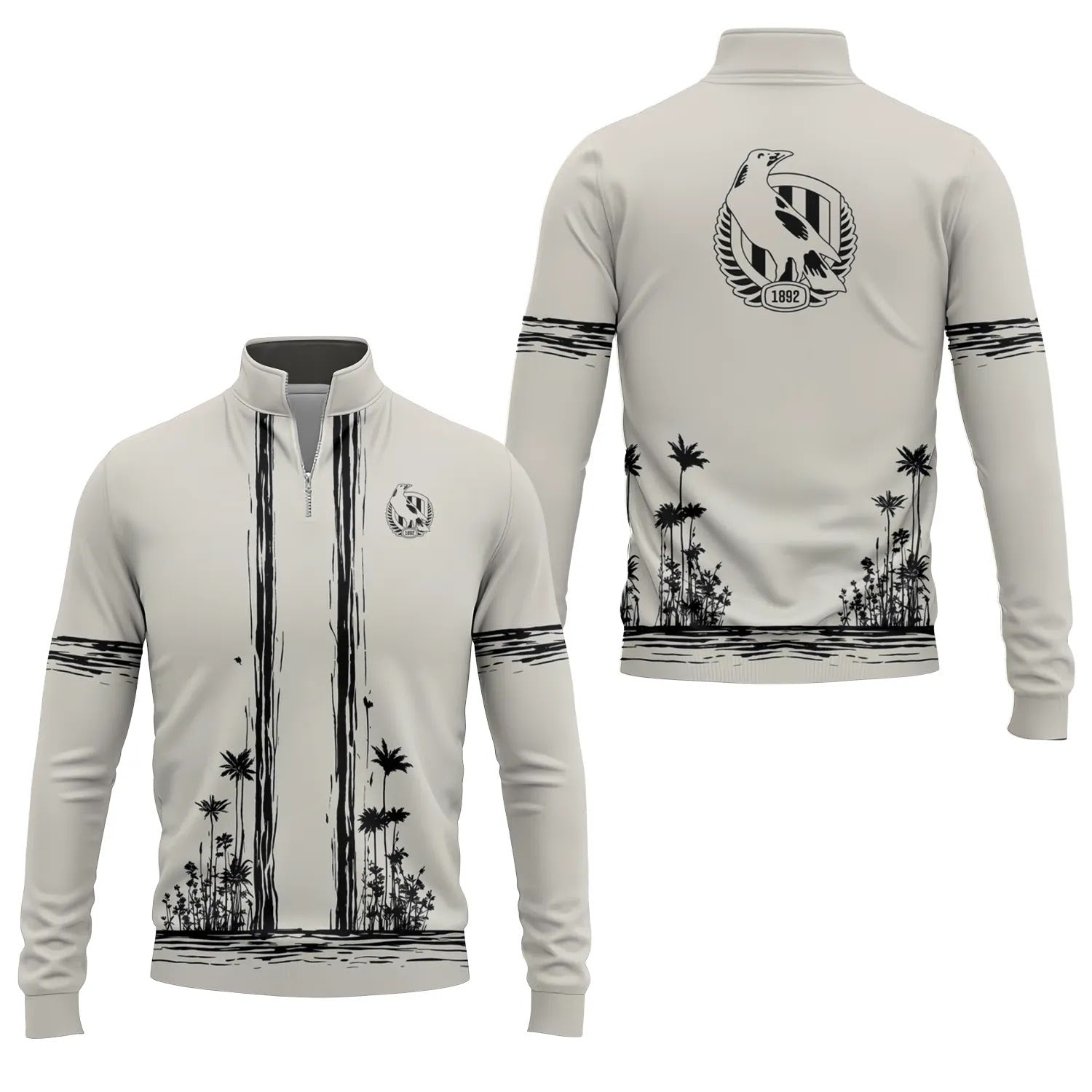 Collingwood Magpies Quarter-zip Pullover SHW043