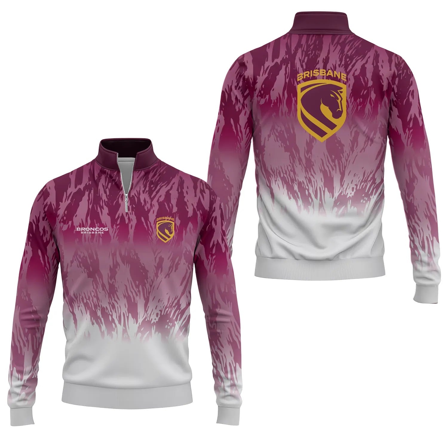 Brisbane Broncos Quarter-zip Pullover SC069
