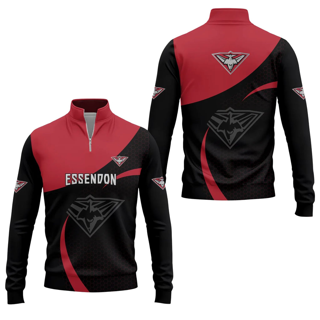 Essendon Bombers Quarter-zip Pullover SC038
