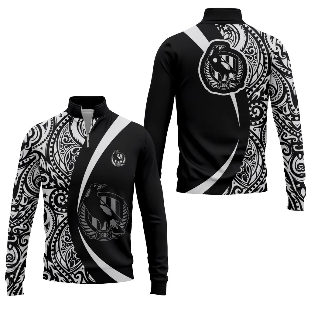 Collingwood Magpies Quarter-zip Pullover SHW072