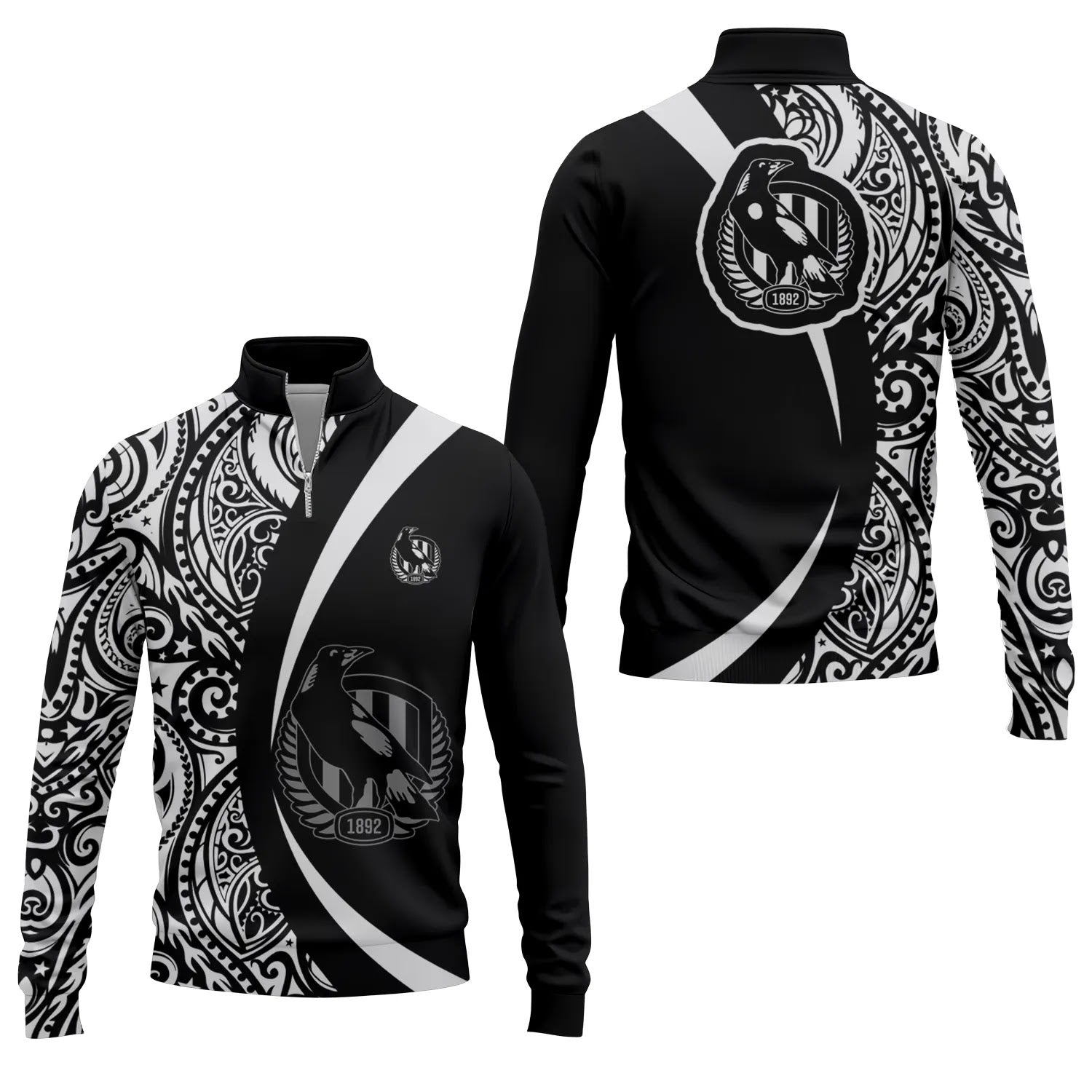 Collingwood Magpies Quarter-zip Pullover SHW072