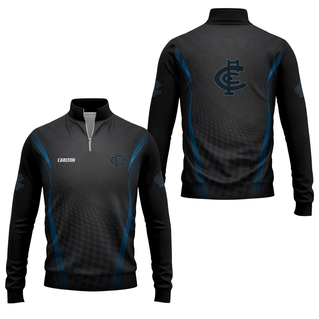 Carlton Blues Quarter-zip Pullover SC056