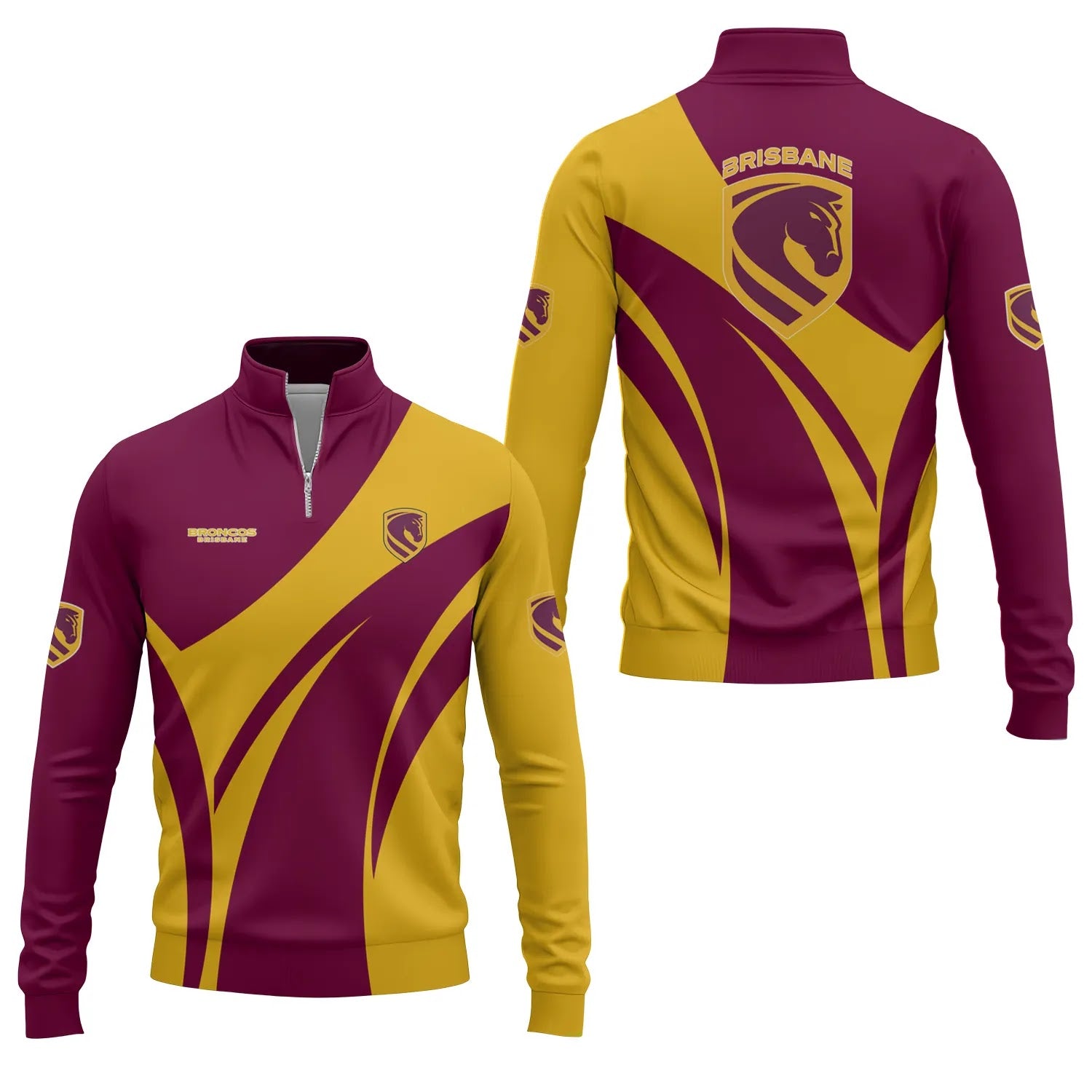 Brisbane Broncos Quarter-zip Pullover SC022