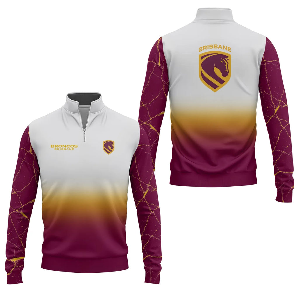 Brisbane Broncos Quarter-zip Pullover SC120