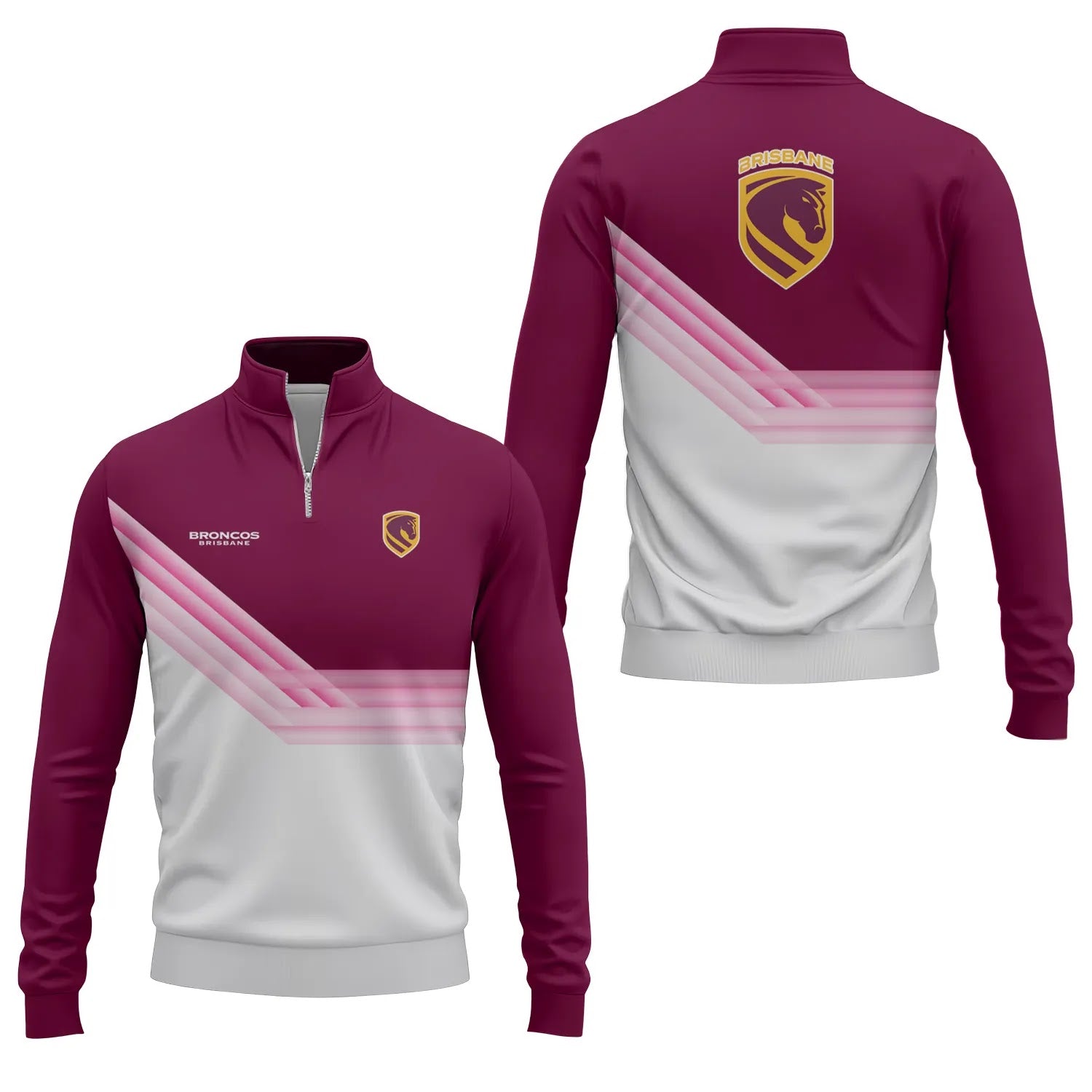 Brisbane Broncos Quarter-zip Pullover SC106