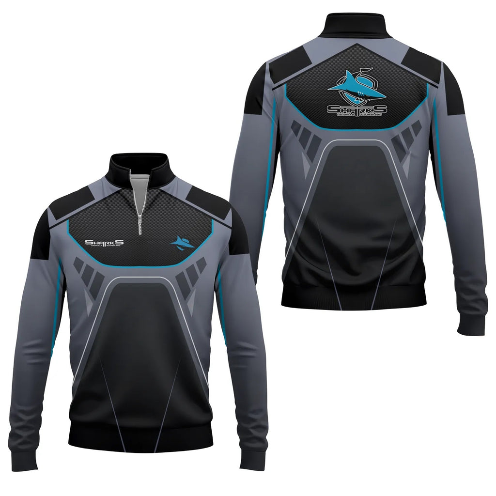 Cronulla-Sutherland Sharks Quarter-zip Pullover SC088