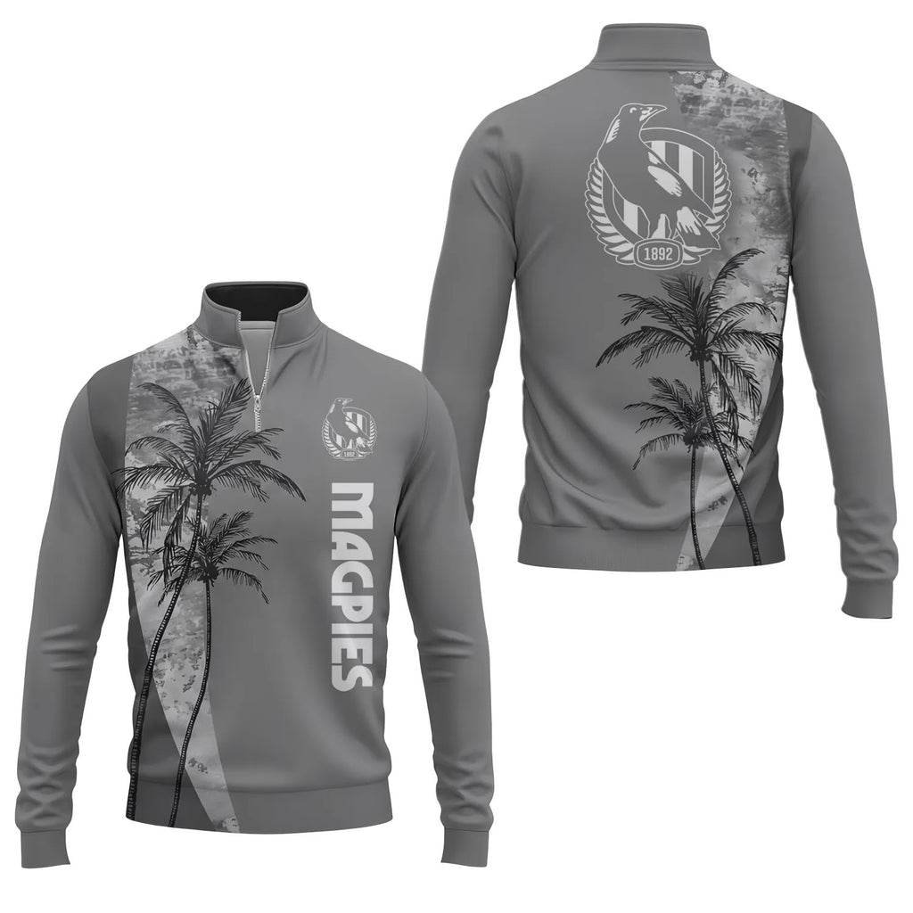 Collingwood Magpies Quarter-zip Pullover SHW071