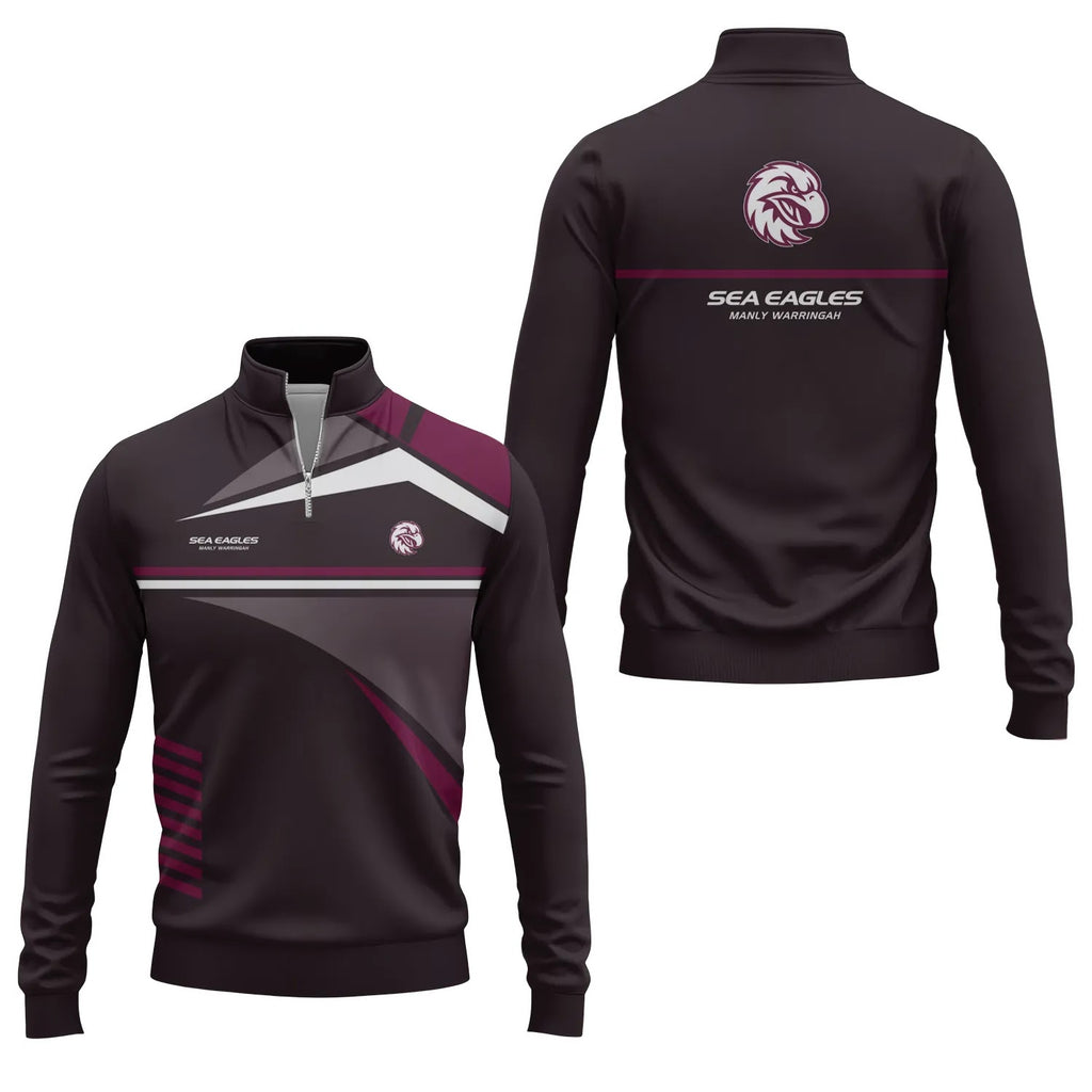Manly Warringah Sea Eagles Quarter-zip Pullover SC067