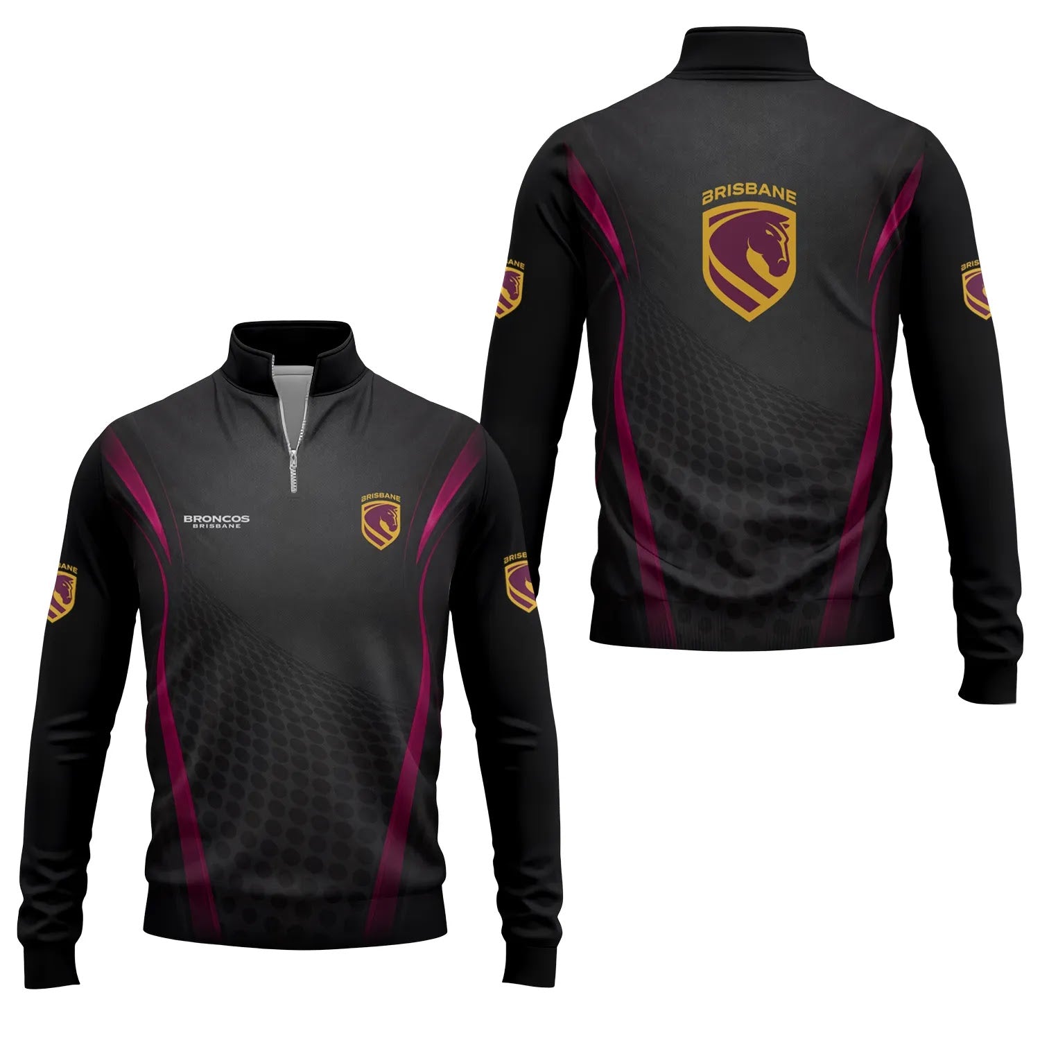 Brisbane Broncos Quarter-zip Pullover SC056