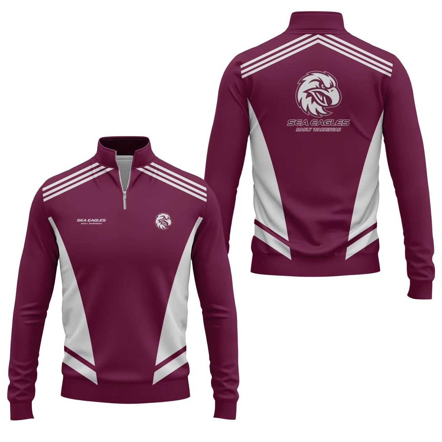Manly Warringah Sea Eagles Quarter-zip Pullover SC092