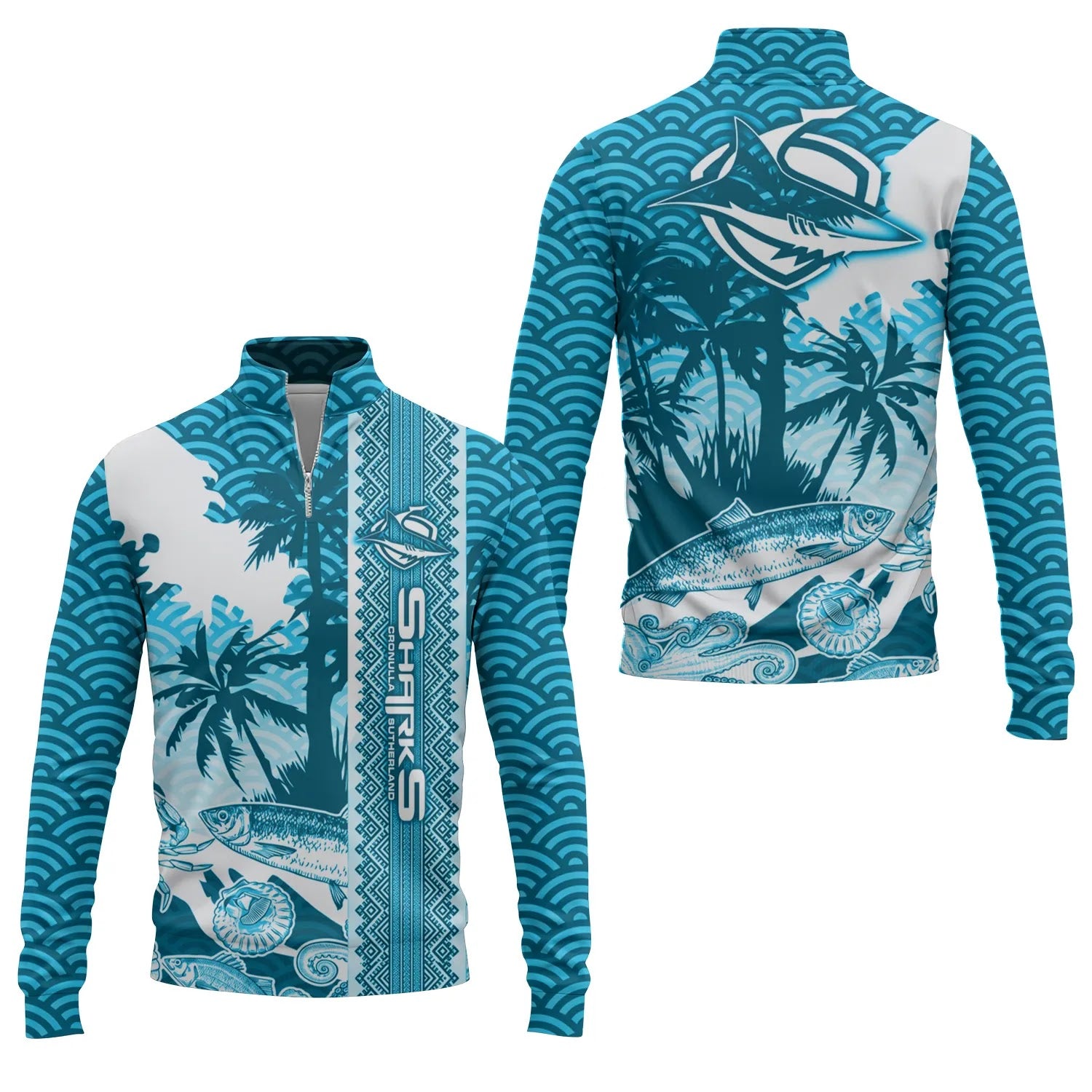 Cronulla-Sutherland Sharks Quarter-zip Pullover SHW038