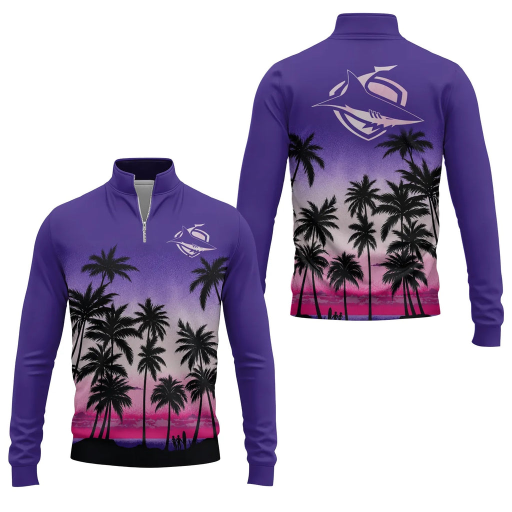 Cronulla-Sutherland Sharks Quarter-zip Pullover SHW019