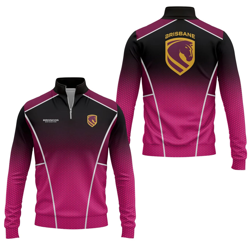 Brisbane Broncos Quarter-zip Pullover SC019