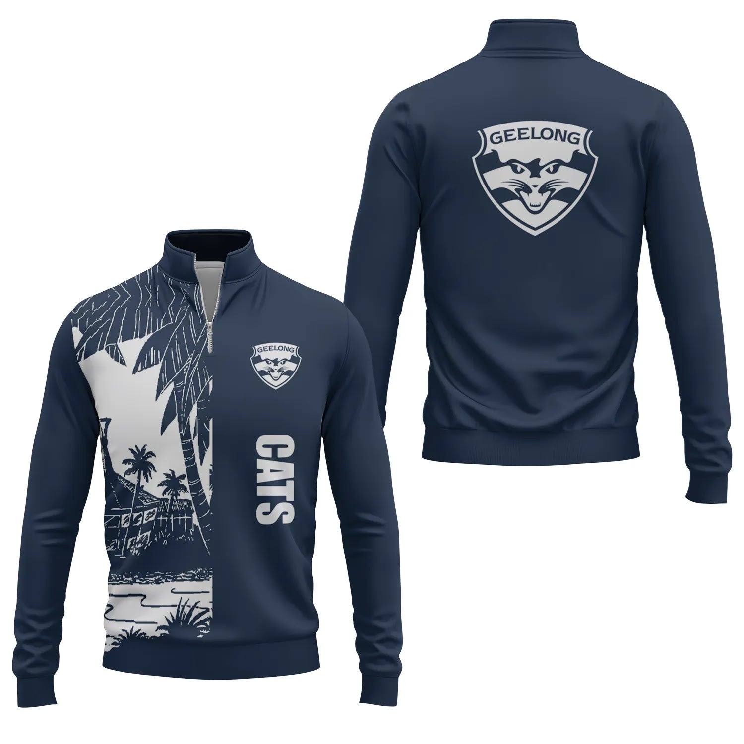 Geelong Cats Quarter-zip Pullover SHW031