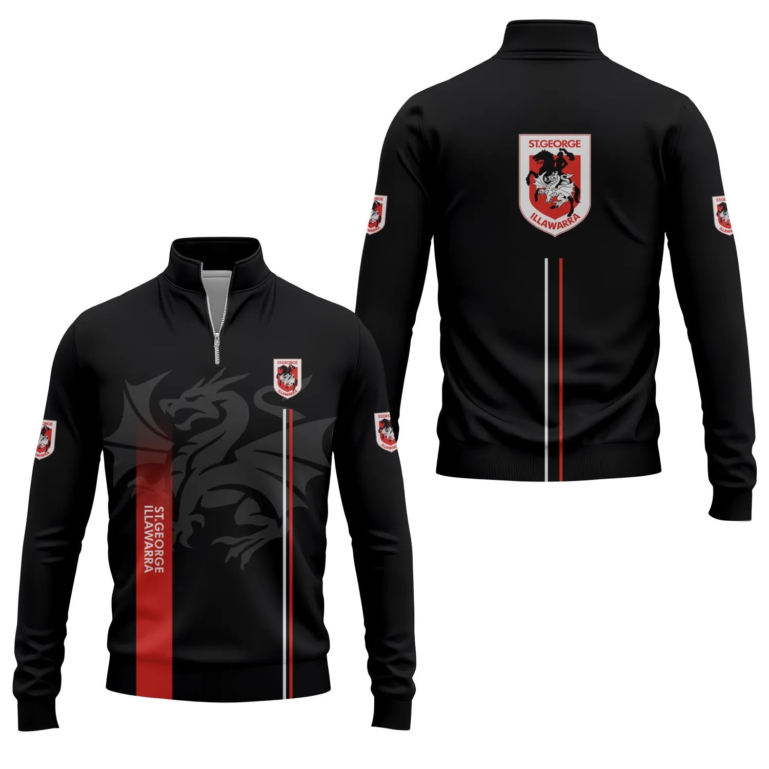 St George Illawarra Dragons Quarter-zip Pullover SC077