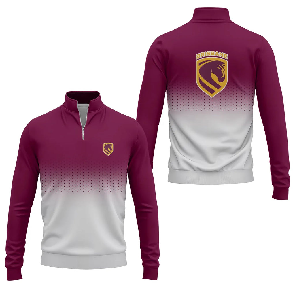 Brisbane Broncos Quarter-zip Pullover SC094