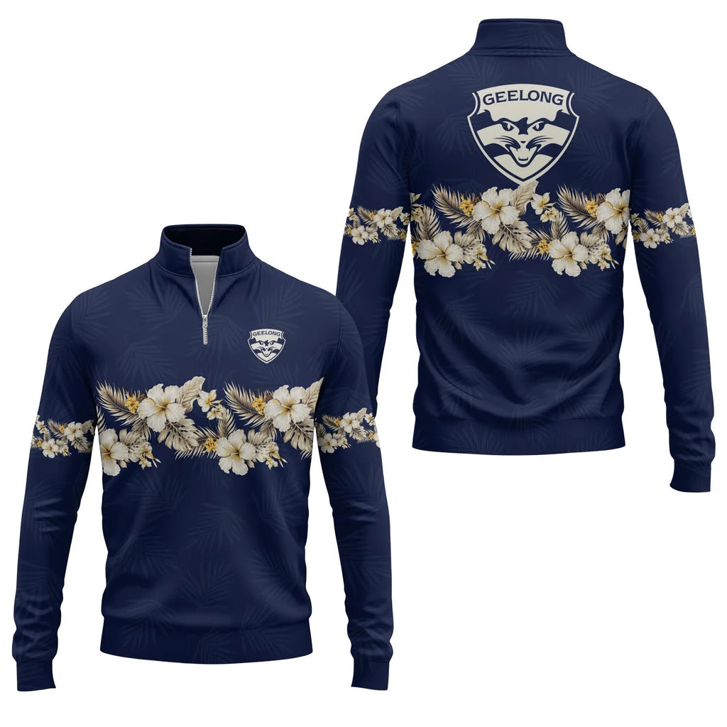 Geelong Cats Quarter-zip Pullover SHW047