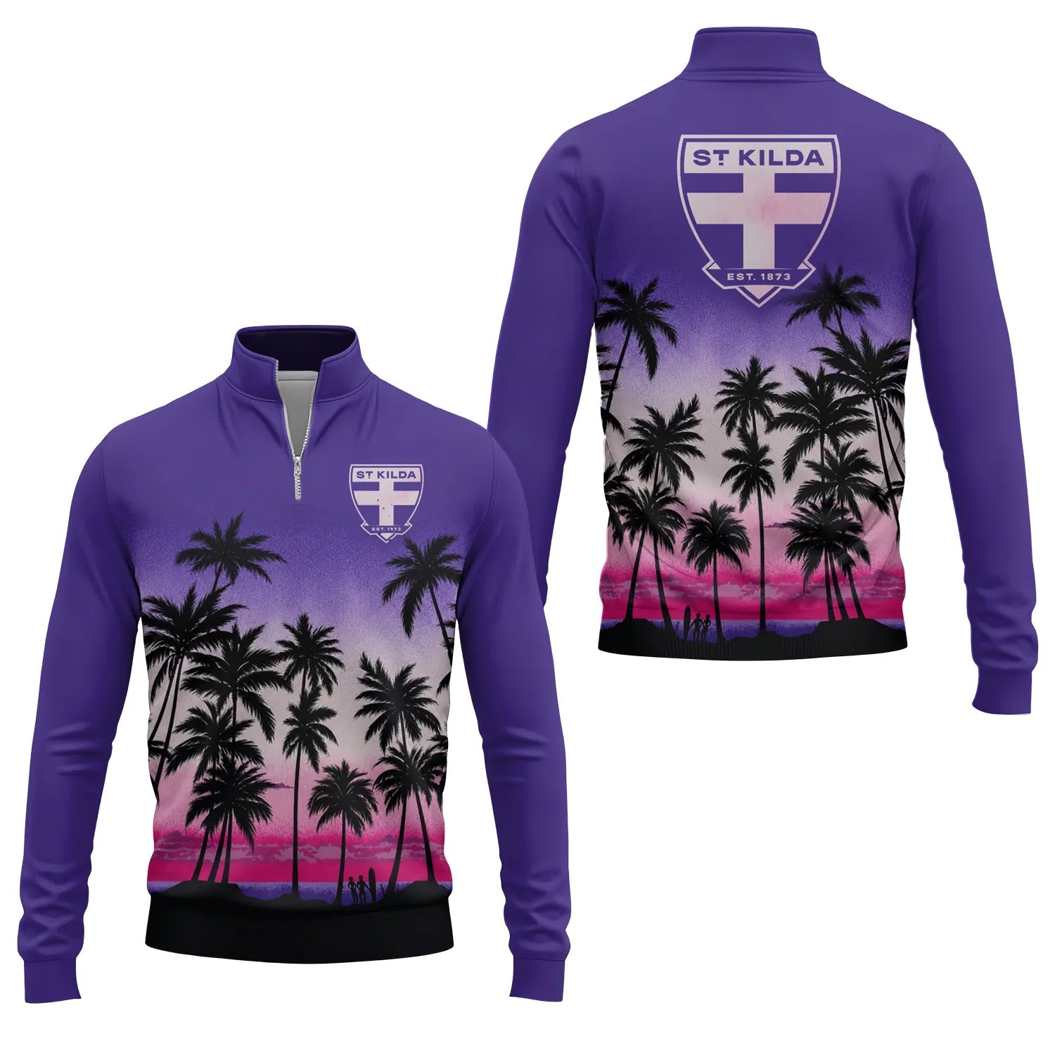 St Kilda Saints Quarter-zip Pullover SHW019