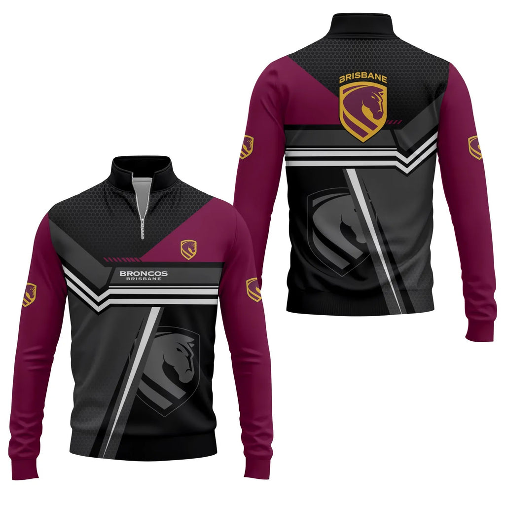 Brisbane Broncos Quarter-zip Pullover SC071